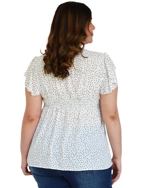 Blusa Roman Fashion manga corta para mujer