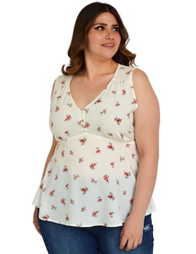 Blusa Roman Fashion sin manga para mujer