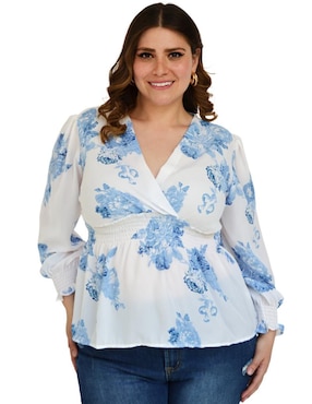 Blusa Roman Fashion manga larga para mujer