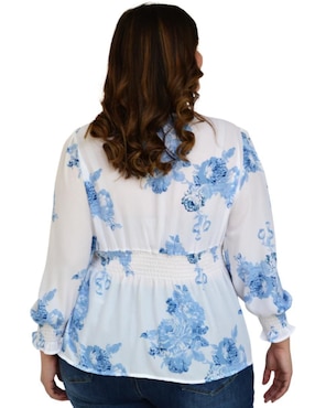 Blusa Roman Fashion manga larga para mujer