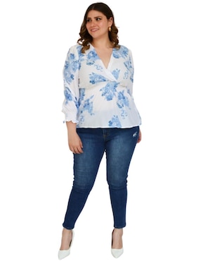 Blusa Roman Fashion manga larga para mujer