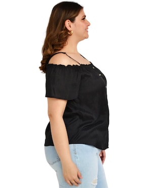 Blusa Roman Fashion manga corta para mujer