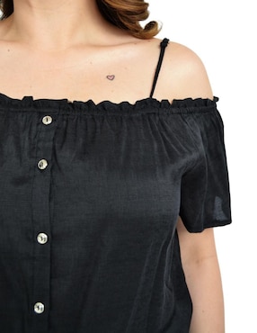 Blusa Roman Fashion manga corta para mujer
