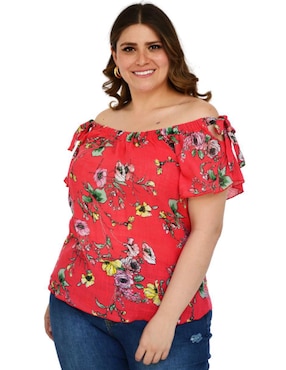 Blusa Roman Fashion manga corta para mujer