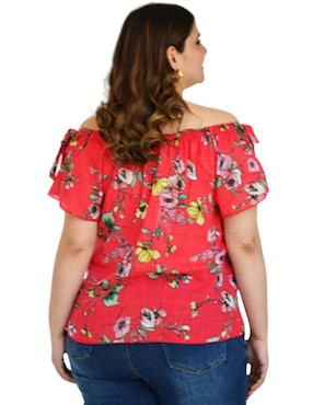 Blusa Roman Fashion manga corta para mujer