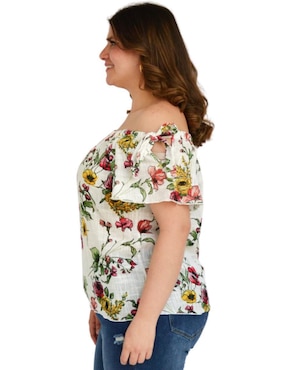 Blusa Roman Fashion manga corta para mujer