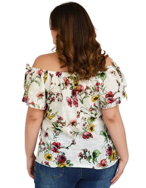 Blusa Roman Fashion manga corta para mujer