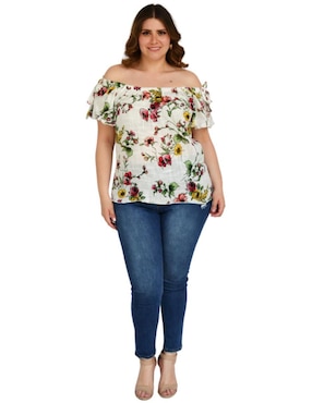 Blusa Roman Fashion manga corta para mujer