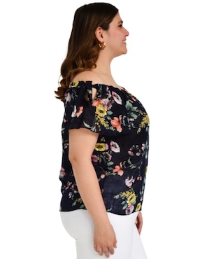 Blusa Roman Fashion manga corta para mujer