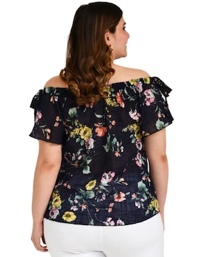 Blusa Roman Fashion manga corta para mujer