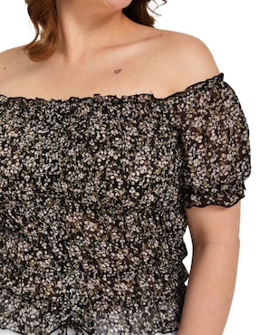 Blusa Roman Fashion manga corta para mujer