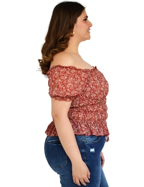 Blusa Roman Fashion manga corta para mujer