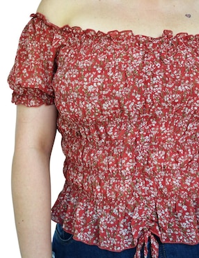 Blusa Roman Fashion manga corta para mujer