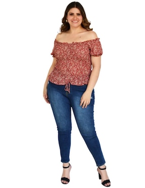 Blusa Roman Fashion manga corta para mujer