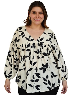 Blusa Roman Fashion manga larga para mujer