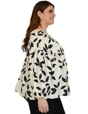 Blusa Roman Fashion manga larga para mujer