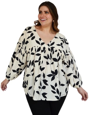 Blusa Roman Fashion manga larga para mujer