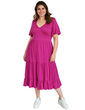 Vestido midi casual Roman Fashion para mujer