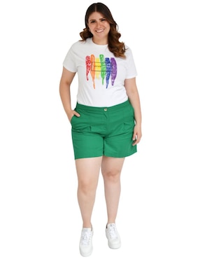 Short Roman Fashion de lino para mujer