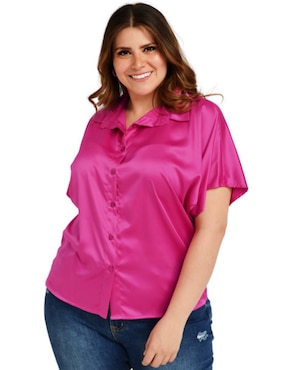 Blusa camisera Roman Fashion manga corta para mujer