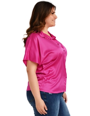 Blusa camisera Roman Fashion manga corta para mujer