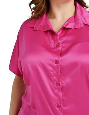 Blusa camisera Roman Fashion manga corta para mujer