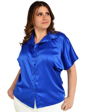 Blusa camisera Roman Fashion manga corta para mujer