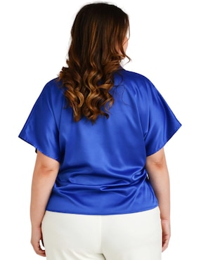 Blusa camisera Roman Fashion manga corta para mujer