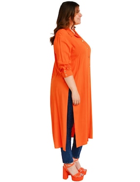 Blusa camisera Roman Fashion manga 3/4 para mujer