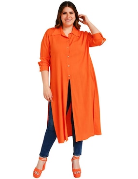 Blusa camisera Roman Fashion manga 3/4 para mujer