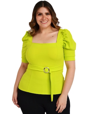 Blusa Roman Fashion manga corta para mujer