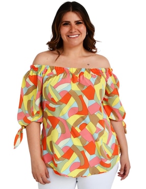 Blusa Roman Fashion manga 3/4 para mujer