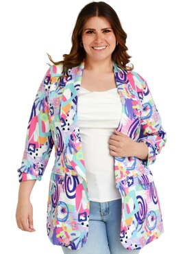 Blazer By Liverpool In Animal Print, Size:L main image 1