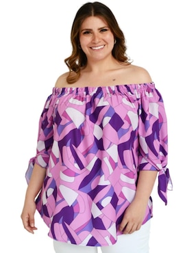 Blusa Roman Fashion manga 3/4 para mujer