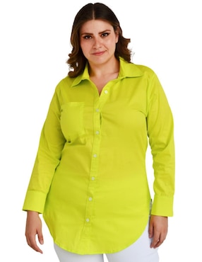 Blusa camisera Roman Fashion manga larga para mujer
