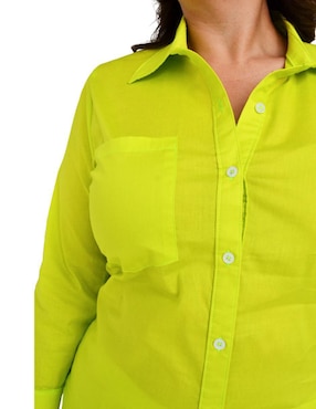 Blusa camisera Roman Fashion manga larga para mujer