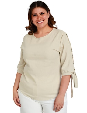 Blusa Roman Fashion manga 3/4 para mujer