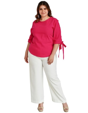 Blusa Roman Fashion manga 3/4 para mujer