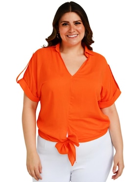 Blusa Roman Fashion manga corta para mujer