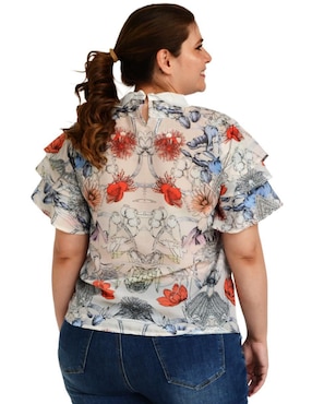 Blusa Roman Fashion manga corta para mujer
