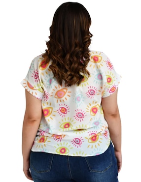 Blusa Roman Fashion manga corta para mujer