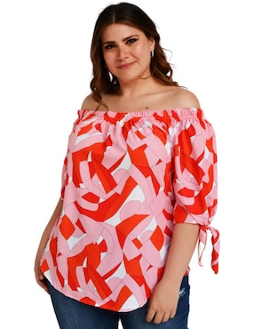 Blusa Roman Fashion manga 3/4 para mujer
