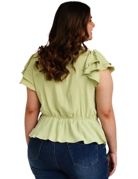 Blusa Roman Fashion manga corta para mujer