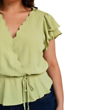 Blusa Roman Fashion manga corta para mujer