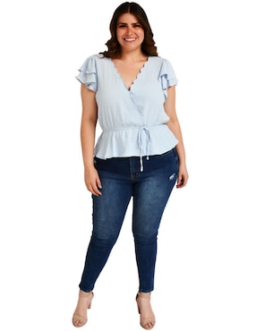 Blusa Roman Fashion manga corta para mujer