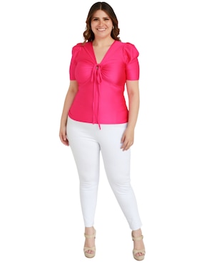 Blusa Roman Fashion manga corta para mujer