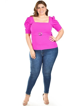 Blusa Roman Fashion manga corta para mujer