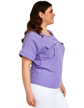 Blusa Roman Fashion manga corta para mujer