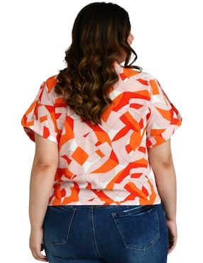 Blusa Roman Fashion manga corta para mujer