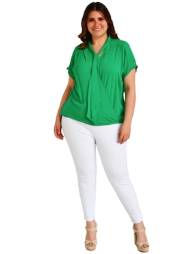 Blusa Roman Fashion manga corta para mujer